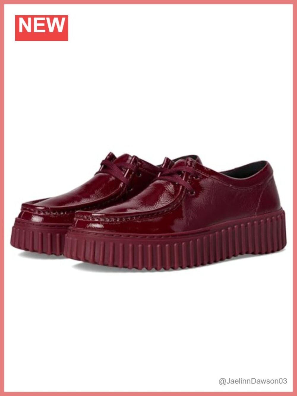 Clarks Women's Oxford Shoes Lace Up Casual Patent Leather